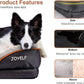 Large Memory Foam Dog Bed, Orthopedic Dog Bed & Sofa with Removable Washable Cover and Squeaker Toy as Gift