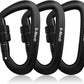 Carabiner Clips Heavy Duty 12Kn (2697 Lbs)-Lightweight Locking Carabiners for Camping, Hiking, Hammock, Dog Leash Harness, Outdoor and Gym Etc, Keychains& Utility