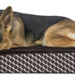 Orthopedic Dog Bed for Large Dogs W/ Removable Bolsters & Washable Cover, for Dogs up to 95 Lbs - Plush & Woven Decor Comfy Couch Sofa - Diamond Brown, Jumbo/Xl