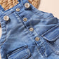 Baby & Little Boys/Girls Blue & Black Denim Overalls,Jean Workwear