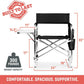 Sports Chair with Side Table, Camping Chair, Beach Chair, Camp Chair for Adults (Red)