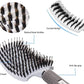 Boar Bristle Hair Brush Set – Curved and Vented for Wet and Dry Detangling Hair Brush for Women Long, Thick, Thin, Curly & Tangled Hair Vent Brush - Stocking Stuffers Gift Kit