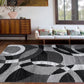 Contemporary Abstract Circles Perfect for High Traffic Areas of Your Living Room,Bedroom,Home Office,Kitchen Area Rug 6'6" X 9' Gray