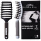 Boar Bristle Hair Brush Set – Curved and Vented for Wet and Dry Detangling Hair Brush for Women Long, Thick, Thin, Curly & Tangled Hair Vent Brush - Stocking Stuffers Gift Kit