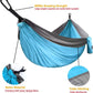 Camping Hammock - Portable Hammock Single Hammock Camping Accessories Gear for Outdoor Indoor Adult Kids, USA Based Brand (Light Blue & Grey)