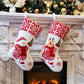 Classic Christmas Stockings Set of 2 Elk, Snowman Xmas Character 17 Inch Christmas Decorations Gift for Family Kids (Style 4)