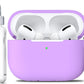 Compatible with Airpods Pro Case with Keychain,Full Protective Silicone Skin Accessories for Women Men Girl Compatible with Apple 2019 Latest Airpods Pro Case,Front LED Visible,Lavender