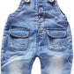 Baby & Little Boys/Girls Blue & Black Denim Overalls,Jean Workwear