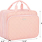 Extra Large Toiletry Bag with Hanging Hook, Travel Makeup Case for Women, Cosmetic Organizer for Toiletries, Full-Sized Bottles, Beauty, Pink