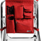 Sports Chair with Side Table, Camping Chair, Beach Chair, Camp Chair for Adults (Red)