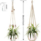 Macrame Plant Hanger, 2 Packs Plant Hangers, Hanging Planter for Indoor Plants Decorative Macrame Pot Hanger for Home Decor