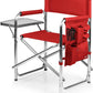 Sports Chair with Side Table, Camping Chair, Beach Chair, Camp Chair for Adults (Red)