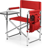 Sports Chair with Side Table, Camping Chair, Beach Chair, Camp Chair for Adults (Red)