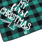 First Christmas Dog Bandana,Buffalo Plaid Dog Scarf for Small Medium Large Dogs