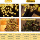 Christmas Tree Lights - Christmas Lights Indoor 400 LED 6.6FT X 16 Drop Christmas Outdoor Lights with 8 Models & Memory Function & Timer Warmwhite