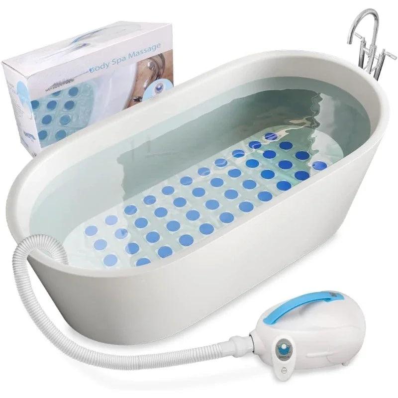 Electric Bubble Massage Mat - Waterproof Massaging Spa, Full Body Bubbling Bath Thermal Massager Machine