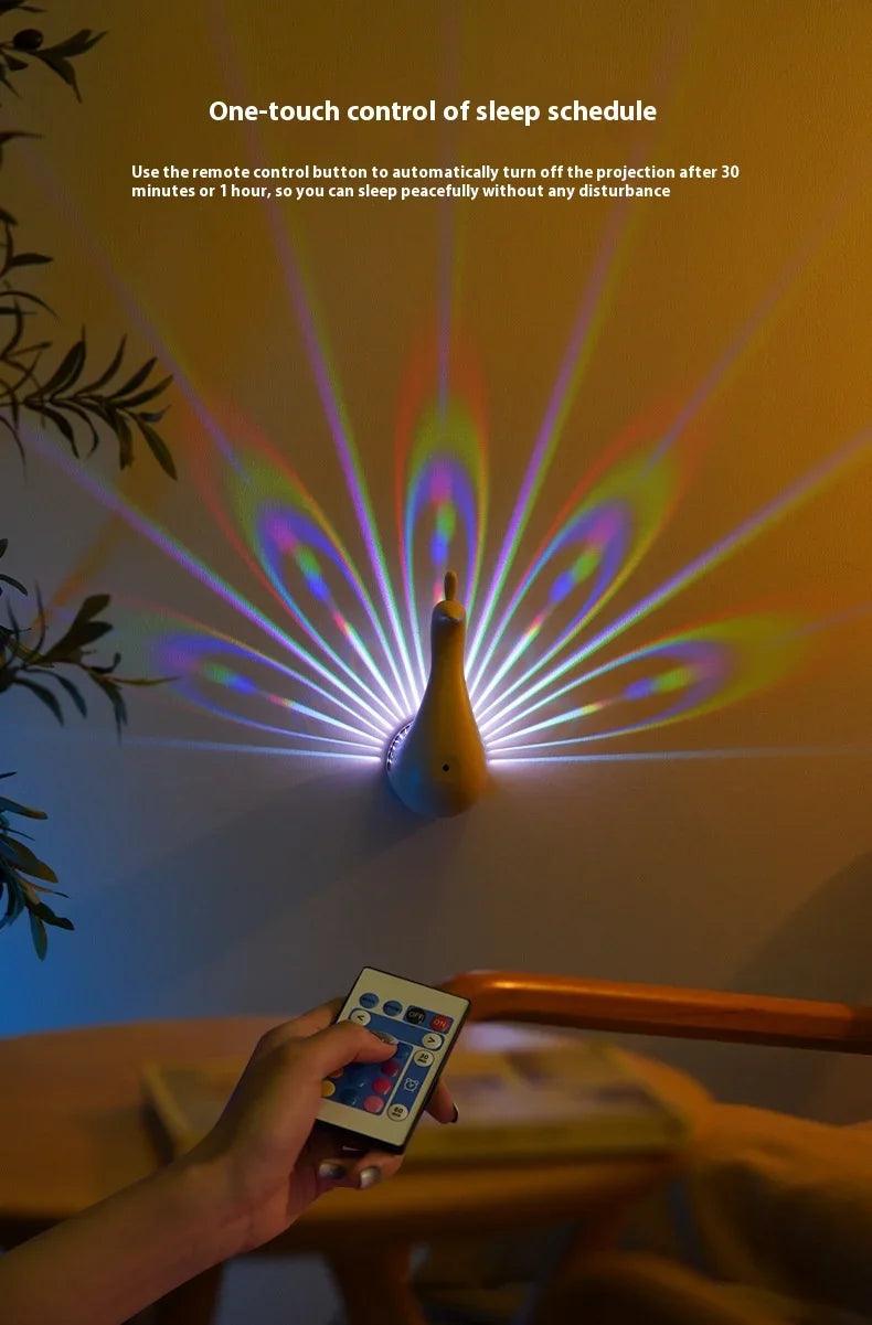 Peacocks Wall Lamp Colorful ambient lighting Modern Creative Atmosphere Sconce Light 3D Body Animal Lighting Lustre for Bedroom