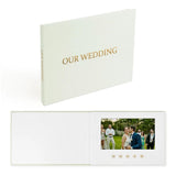 Luxury Linen Bound Wedding Video Book Wedding Video Album Up to 3 hours of video, 7” IPS Display, 4GB of memory & Rechargeab