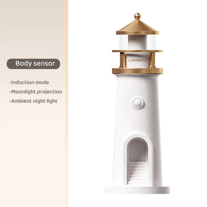 Moon Projection Lighthouse Night Lights Motion Sensor Dimmable Timing Ambient Night Lamp Bluetooth Music Christmas Birthday Gift