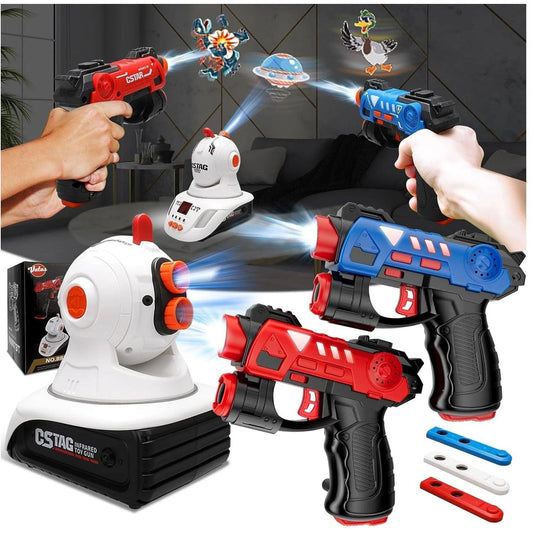 VATOS Laser Tag Set with Projector 2 Player Infrared Mini Laser Tag for Kids Boys 3+ Indoor/Outdoor Game Ideal Gift for Kids