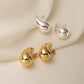 Chunky Vintage Gold & Silver Teardrop Earrings