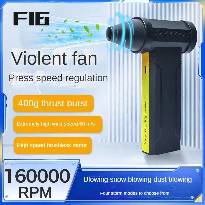 Electric Air Blower 160000RPM Powerful Snow Blower High-speed Dust Fan Mini Turbo Jet Fan Handheld Brushless Motor Car Dryer