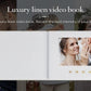 Luxury Linen Bound Wedding Video Book Wedding Video Album Up to 3 hours of video, 7” IPS Display, 4GB of memory & Rechargeab