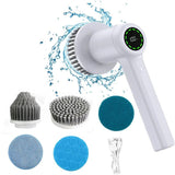 Electric Spin Scrubber With 5 Replaceable Brush Head Power  Electric Cleaning Brush Handheld Rechargeable Shower Scrubber