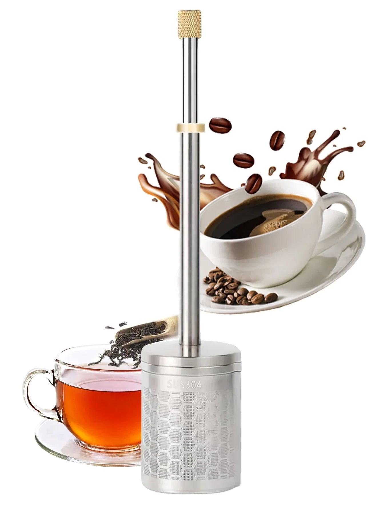 Reusable Coffee Filter Screen Stainless Steel Coffee And Tea Maker Portable Travel Coffee Brewer Tea Infuser Kitchen Accessories