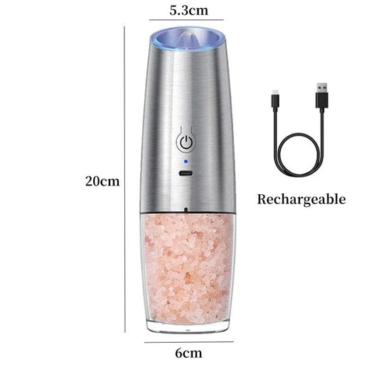 Rechargeable Electric Salt And Pepper Grinder Set-With LED Light,Peppercorn & Sea Salt Spice Mill Set With Adjustable Coarseness