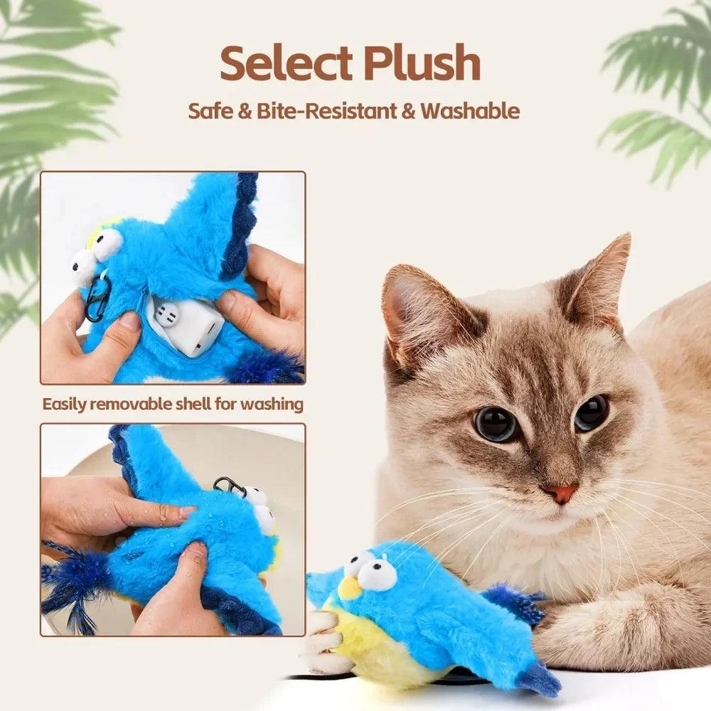 ChirpFlap Bird: Rechargeable Cat Toy with Catnip