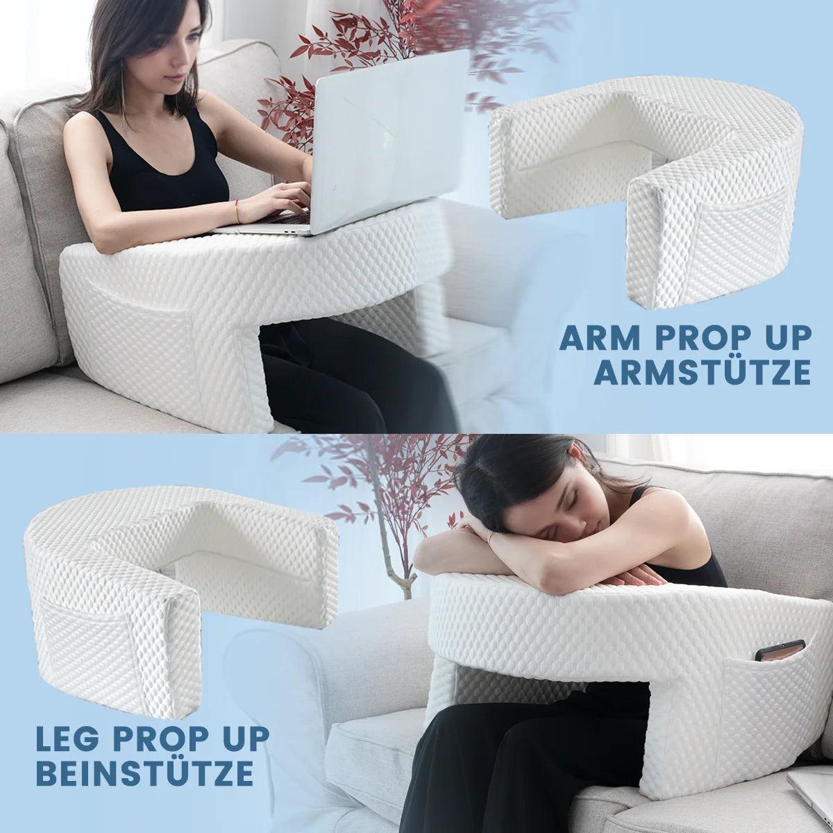 1 Pc Soft Reading Pillow, Arm Rest Lap Desk Pillow for Gaming,Working, Sitting in Floor Sofa,with Removable and Washable Cover