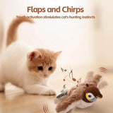 ChirpFlap Bird: Rechargeable Cat Toy with Catnip