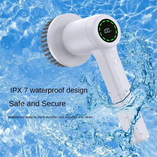 Electric Spin Scrubber With 5 Replaceable Brush Head Power  Electric Cleaning Brush Handheld Rechargeable Shower Scrubber