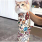 Cat Fixed Fabric Cartoon Printed Self-adhesive Anti Scratch Anti Bite and Escape Multifunctional Cat Wrap Fabric Pet Fixed Tool