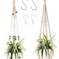 Macrame Plant Hanger, 2 Packs Plant Hangers, Hanging Planter for Indoor Plants Decorative Macrame Pot Hanger for Home Decor