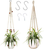 Macrame Plant Hanger, 2 Packs Plant Hangers, Hanging Planter for Indoor Plants Decorative Macrame Pot Hanger for Home Decor