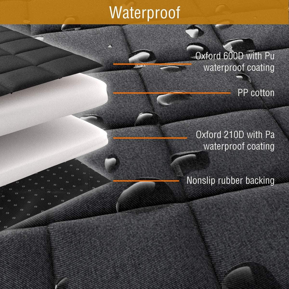 Dog Car Seat Cover Car Seat Protector- Dog Seat Cover for Back Seat of Suvs, Trucks, Cars - Waterproof & Convertible Vehicle Dog Hammock for Car Backseat - Mesh Window - Orange