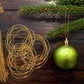 200Pcs Christmas Ornaments String Hanger Gold Precut Ribbon Hook for Christmas Tree Ornament Decorations with Snap Fastener