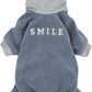 Embroidery Dog Clothes Turtleneck Thermal Fleece Puppy Pajamas Doggie Outfits Cat Onesies Jumpsuits Blue Small