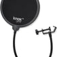 Yeti USB Microphone (Blackout) Bundle with Knox Gear Headphones and Pop Filter (3 Items)