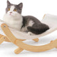 Cat Hammock, New Moon Cat Swing Chair, Elevated Cat Bed for Indoor Cats, Cat Furniture Gift for Cat or Small Dog, Upgrade White