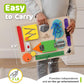 Montessori Busy Board for Toddlers, Sensory Toddler Busy Board with 10 Activities for Learning Fine Motor Skills, Wooden Activity Toy Kids Travel Toy for Boys & Girls, Packaging May Vary