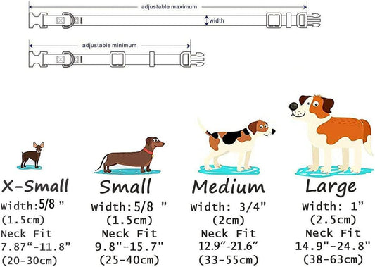 Christmas Dog Collar - Premium Adjustable Dog Collar for Small Medium Large Dogs (Christmas, S)