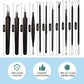 Pimple Popper Tool Kit 11 Pcs,  Blackhead Remover Pimple Extractor Tools with Metal Case for Quick and Easy Removal of Blackheads,Pimples,Whiteheads,Zit Popper,Forehead,Facial and Nose (Black)