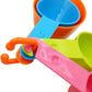 Dog Food Scoop Set of 4 - Plastic Measuring Cups for Dog, Cat and Bird Food (Random Color)