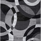 Contemporary Abstract Circles Perfect for High Traffic Areas of Your Living Room,Bedroom,Home Office,Kitchen Area Rug 6'6" X 9' Gray