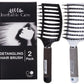 Boar Bristle Hair Brush Set – Curved and Vented for Wet and Dry Detangling Hair Brush for Women Long, Thick, Thin, Curly & Tangled Hair Vent Brush - Stocking Stuffers Gift Kit