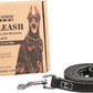 Leather Dog Training Leash - Black 6 Ft Long X 3/4" Wide Dog Walking Leash Best for Medium Large Dogs, Latigo Leather Dog Lead & Puppy Trainer Leash