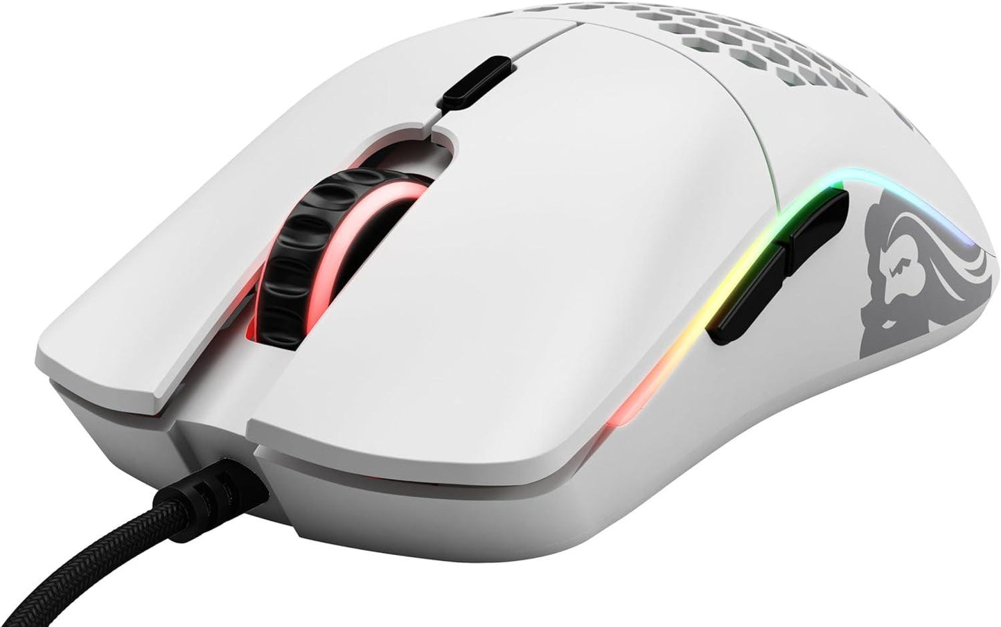 Model O Wired Gaming Mouse 67G Superlight Honeycomb Design, RGB, Pixart 3360 Sensor, Omron Switches, Ambidextrous - Matte White